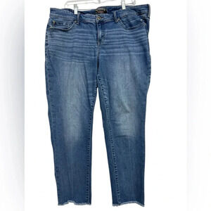 Torrid Women’s Plus Size 18 Boyfriend Straight Vintage Stretch Jeans Raw Hem